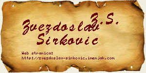 Zvezdoslav Sirković vizit kartica